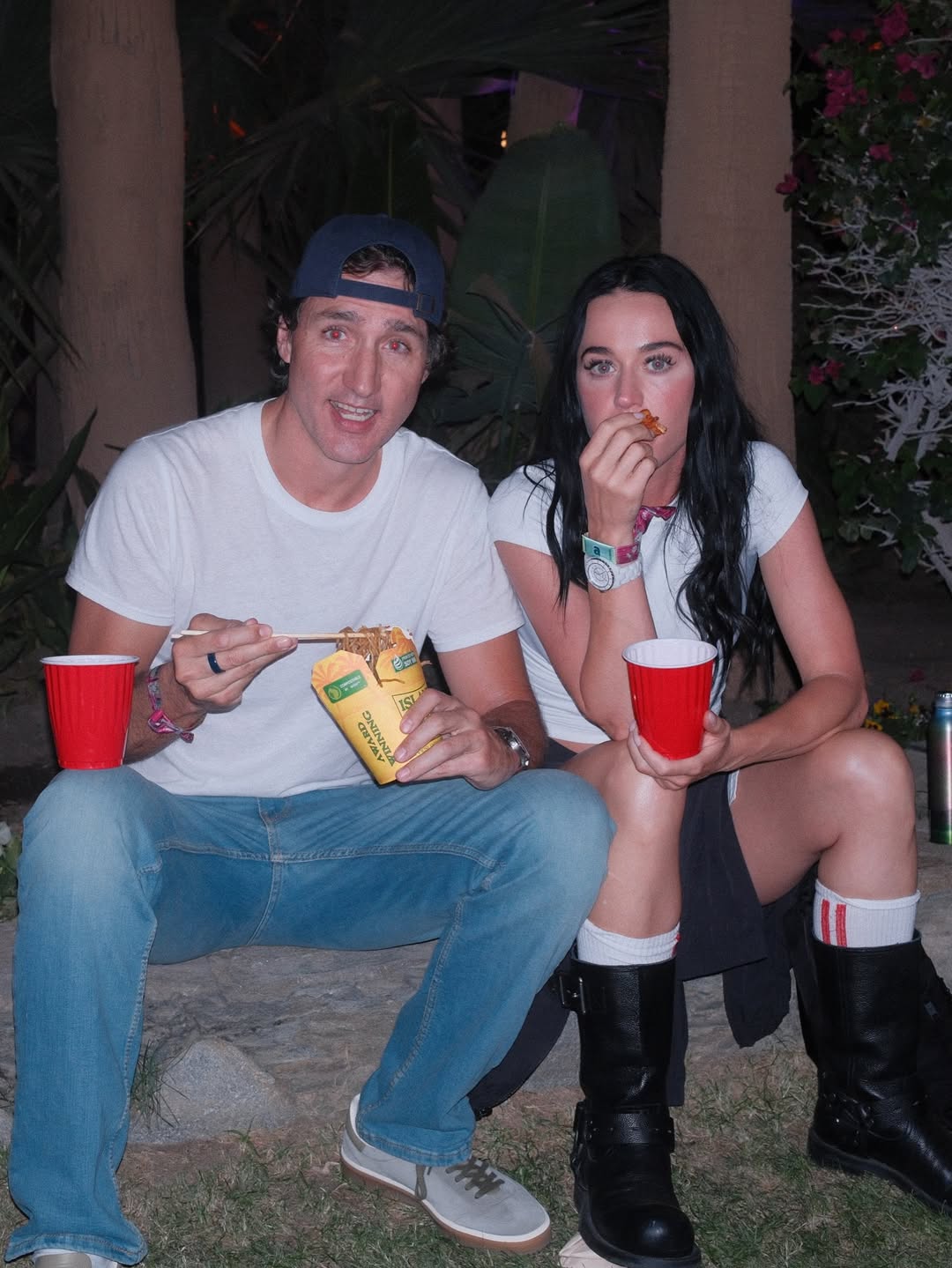 Katy Perry and Justin Trudeau were spotted together at Coachella, drawing attention as they walk.jpg