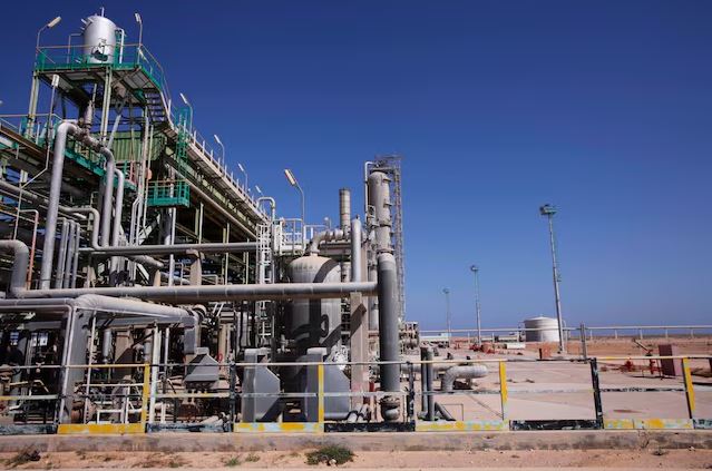 Industrial facilities and pipelines at Libya’s Ras Lanuf oil refinery, which is set to restart operations after a 13-year shutdown.