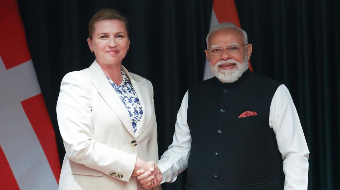PM Narendra Modi and Danish Prime Minister Mette Frederiksen during bilateral talks in Oslo on the India-Denmark Green Strategic Partnership