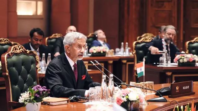 S. Jaishankar speaking at the BRICS Summit while addressing UN reforms and global governance issues.